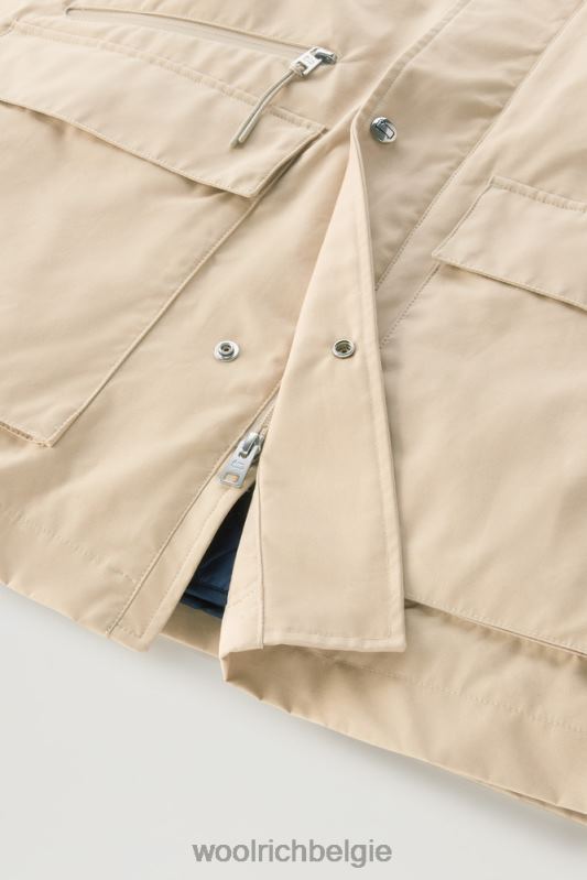 3-in-1 bergjas van zacht byrd-katoen met gewatteerd afneembaar vest Woolrich Heren 8TTN0425 strandzand kleding