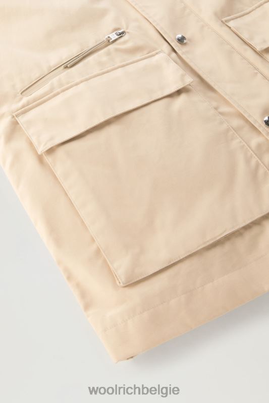 3-in-1 bergjas van zacht byrd-katoen met gewatteerd afneembaar vest Woolrich Heren 8TTN0425 strandzand kleding