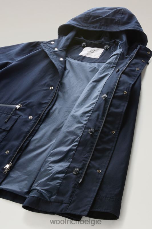 3-in-1 bergjas van zacht byrd-katoen met gewatteerd afneembaar vest Woolrich Heren 8TTN0438 Melton blauw kleding