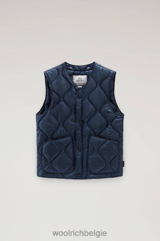 3-in-1 bergjas van zacht byrd-katoen met gewatteerd afneembaar vest Woolrich Heren 8TTN0438 Melton blauw kleding