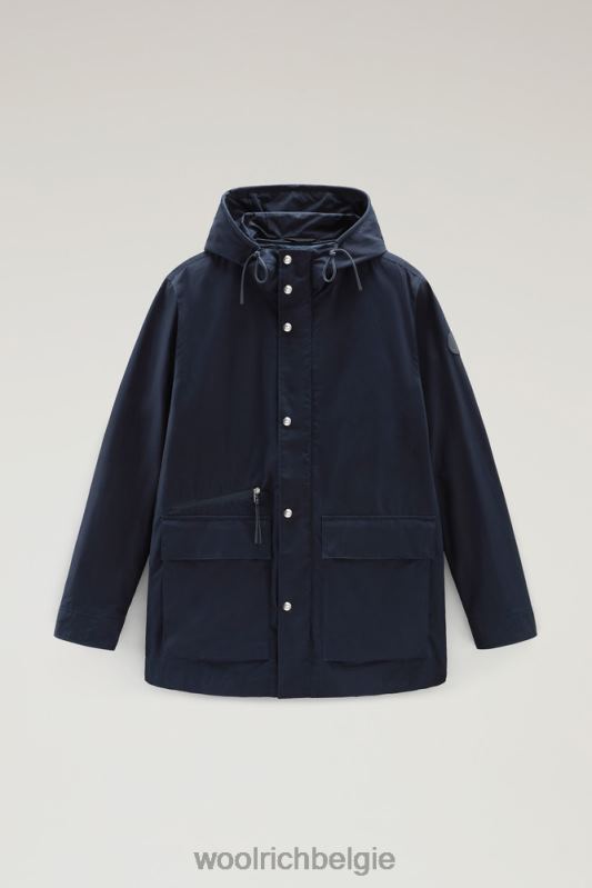 3-in-1 bergjas van zacht byrd-katoen met gewatteerd afneembaar vest Woolrich Heren 8TTN0438 Melton blauw kleding