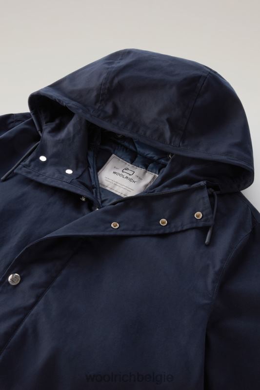 3-in-1 bergjas van zacht byrd-katoen met gewatteerd afneembaar vest Woolrich Heren 8TTN0438 Melton blauw kleding