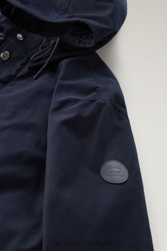 3-in-1 bergjas van zacht byrd-katoen met gewatteerd afneembaar vest Woolrich Heren 8TTN0438 Melton blauw kleding