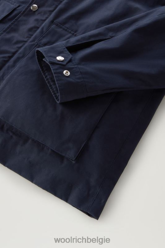 3-in-1 bergjas van zacht byrd-katoen met gewatteerd afneembaar vest Woolrich Heren 8TTN0438 Melton blauw kleding