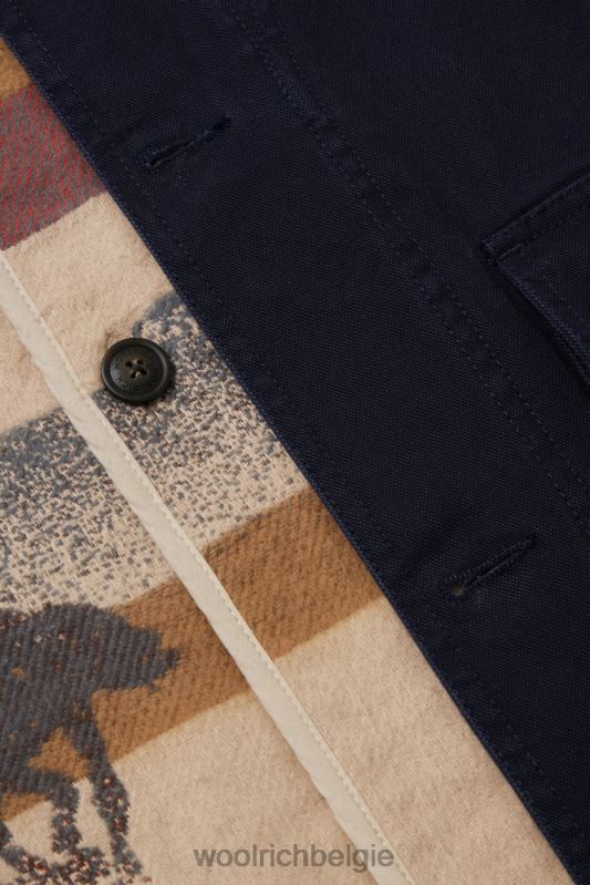 3-in-1 jack van puur katoen one of the day Woolrich Heren 8TTN0619 marine kleding