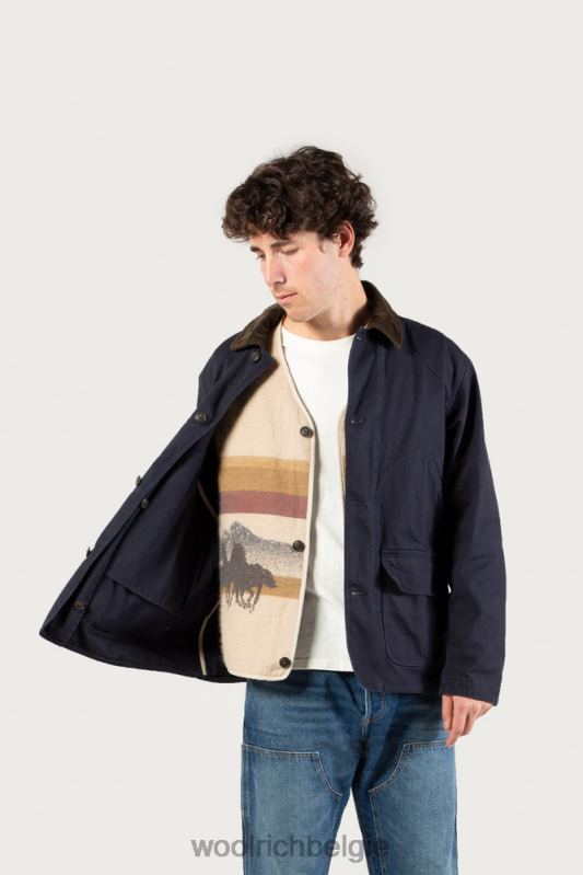 3-in-1 jack van puur katoen one of the day Woolrich Heren 8TTN0619 marine kleding