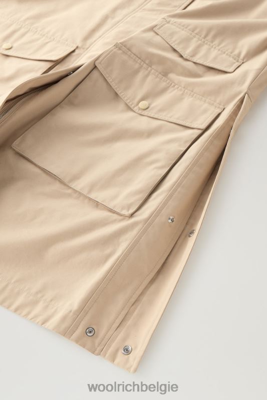 3-in-1 zijlijnparka van zacht byrd-katoen met uitneembaar gewatteerd vest Woolrich vrouwen 8TTN0102 strandzand kleding