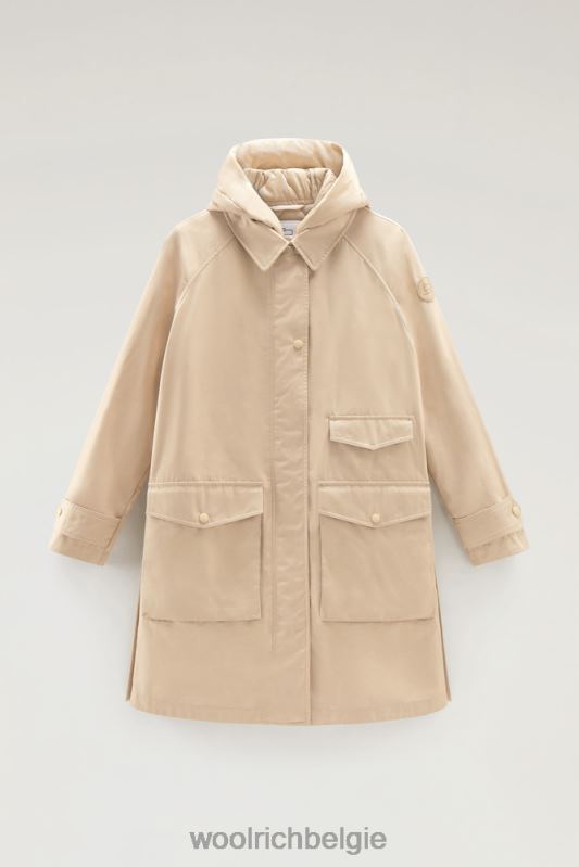 3-in-1 zijlijnparka van zacht byrd-katoen met uitneembaar gewatteerd vest Woolrich vrouwen 8TTN0102 strandzand kleding