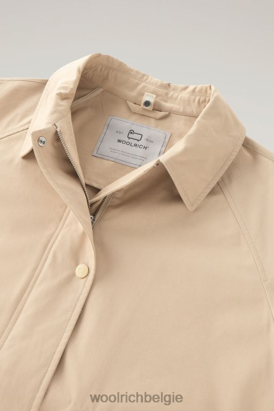 3-in-1 zijlijnparka van zacht byrd-katoen met uitneembaar gewatteerd vest Woolrich vrouwen 8TTN0102 strandzand kleding
