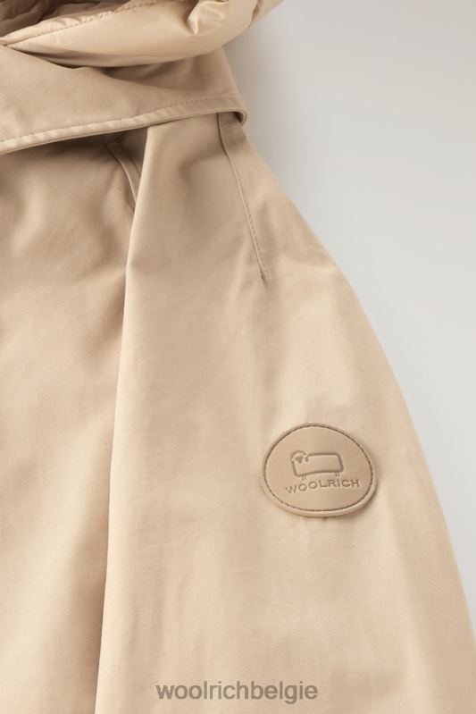 3-in-1 zijlijnparka van zacht byrd-katoen met uitneembaar gewatteerd vest Woolrich vrouwen 8TTN0102 strandzand kleding