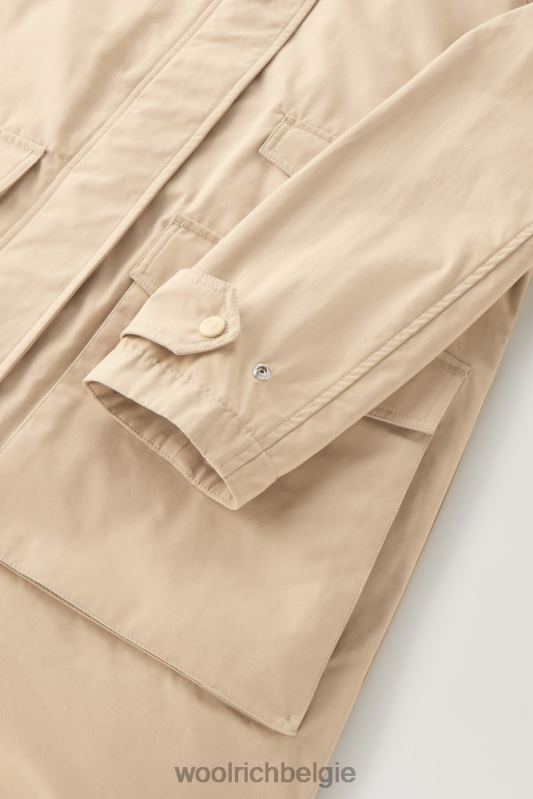 3-in-1 zijlijnparka van zacht byrd-katoen met uitneembaar gewatteerd vest Woolrich vrouwen 8TTN0102 strandzand kleding