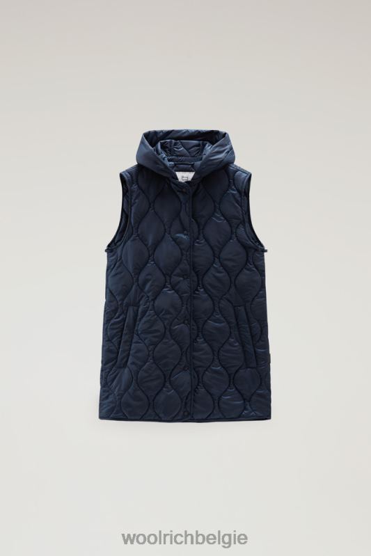 3-in-1 zijlijnparka van zacht byrd-katoen met uitneembaar gewatteerd vest Woolrich vrouwen 8TTN0104 Melton blauw kleding