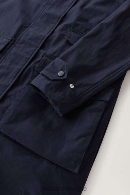 3-in-1 zijlijnparka van zacht byrd-katoen met uitneembaar gewatteerd vest Woolrich vrouwen 8TTN0104 Melton blauw kleding