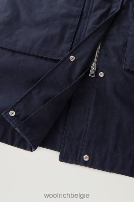 3-in-1 zijlijnparka van zacht byrd-katoen met uitneembaar gewatteerd vest Woolrich vrouwen 8TTN0104 Melton blauw kleding