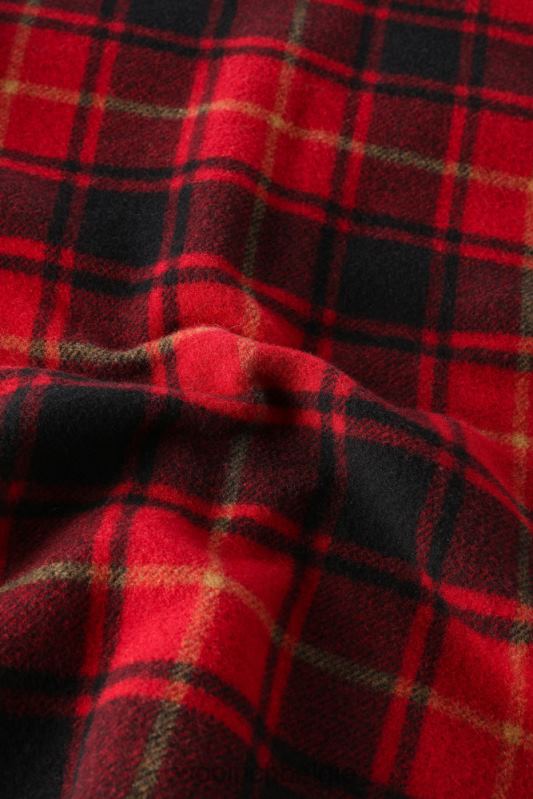 Alaskan geruit overshirt van gebonden wolmix Woolrich Heren 8TTN0654 rode vinkje kleding