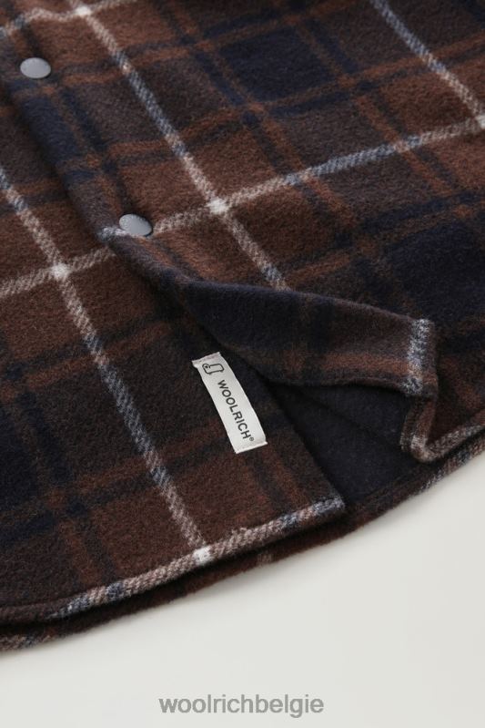 Alaskan geruit overshirt van gebonden wolmix Woolrich Heren 8TTN0694 bruine ruit kleding