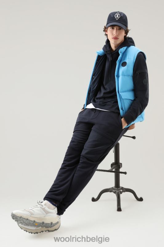 Aleoeten gewatteerd vest van gerecycled eco taslan nylon Woolrich Heren 8TTN0406 bonnie blauw kleding