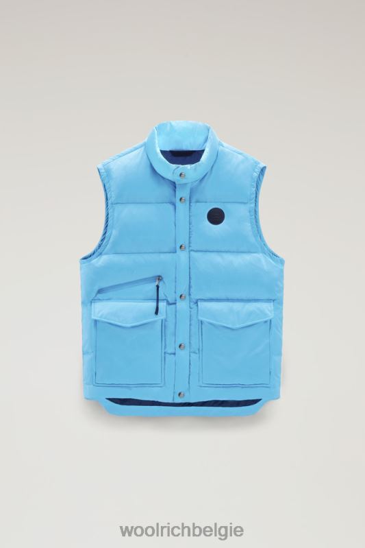 Aleoeten gewatteerd vest van gerecycled eco taslan nylon Woolrich Heren 8TTN0406 bonnie blauw kleding