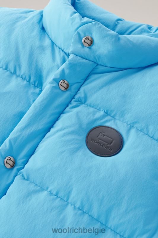 Aleoeten gewatteerd vest van gerecycled eco taslan nylon Woolrich Heren 8TTN0406 bonnie blauw kleding