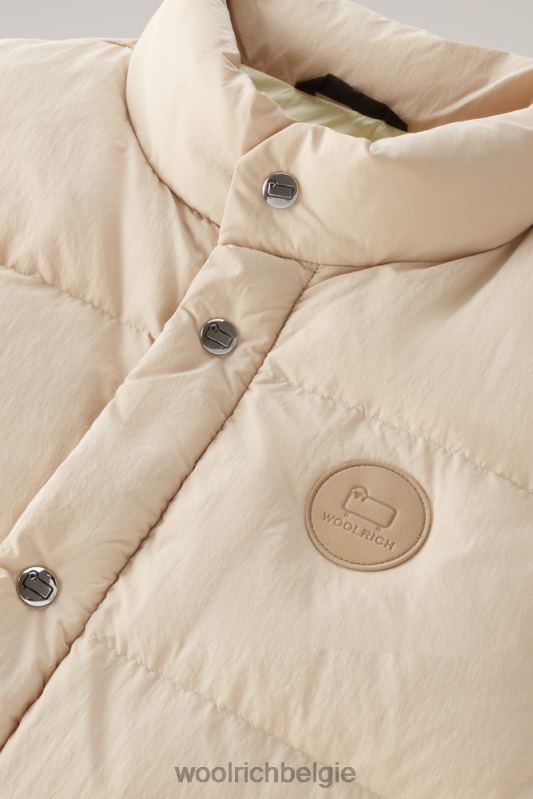 Aleoeten gewatteerd vest van gerecycled eco taslan nylon Woolrich Heren 8TTN0551 strandzand kleding