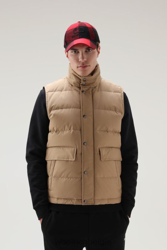 Aleoetenvest met afneembare capuchon Woolrich Heren 8TTN0766 goud kaki kleding