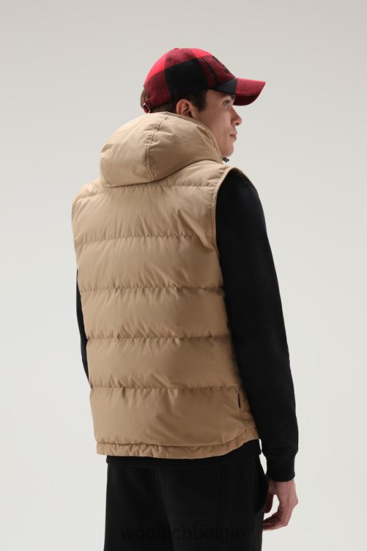 Aleoetenvest met afneembare capuchon Woolrich Heren 8TTN0766 goud kaki kleding