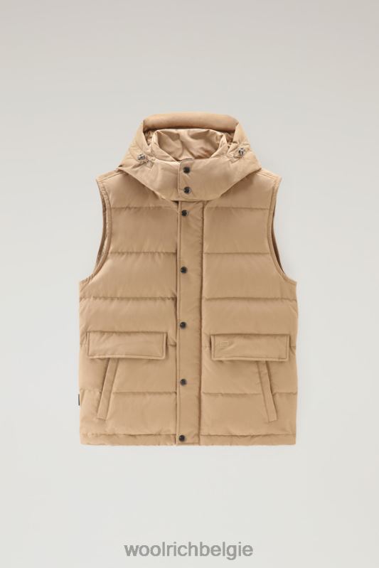 Aleoetenvest met afneembare capuchon Woolrich Heren 8TTN0766 goud kaki kleding
