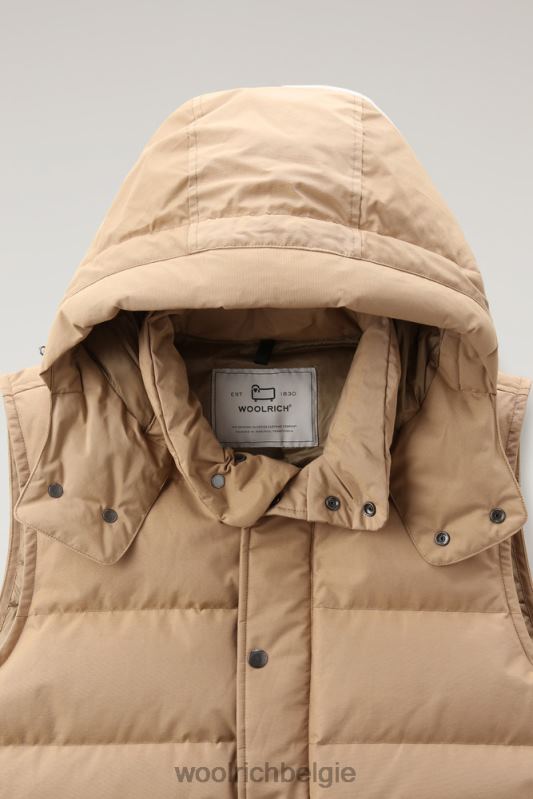 Aleoetenvest met afneembare capuchon Woolrich Heren 8TTN0766 goud kaki kleding