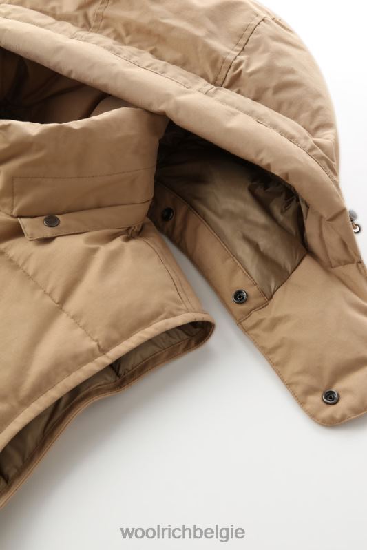 Aleoetenvest met afneembare capuchon Woolrich Heren 8TTN0766 goud kaki kleding