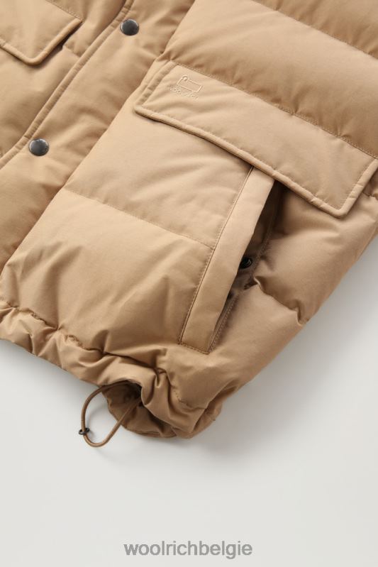 Aleoetenvest met afneembare capuchon Woolrich Heren 8TTN0766 goud kaki kleding