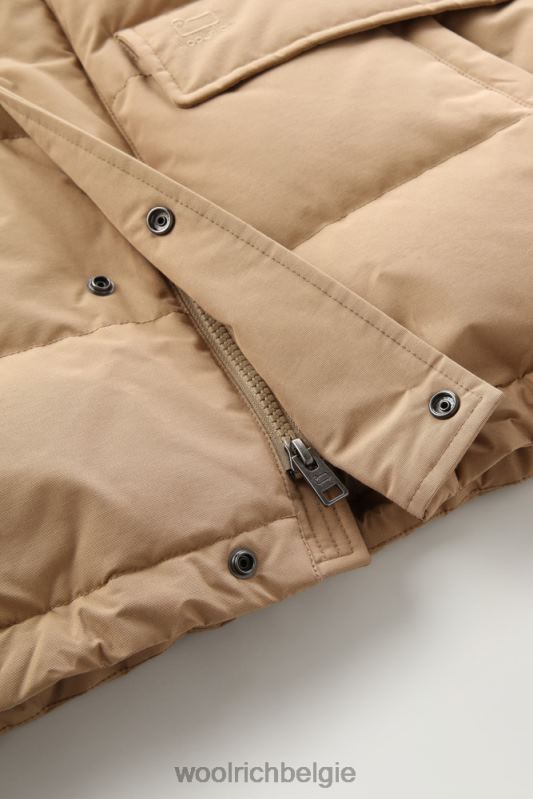 Aleoetenvest met afneembare capuchon Woolrich Heren 8TTN0766 goud kaki kleding