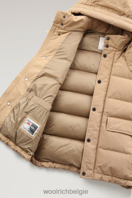 Aleoetenvest met afneembare capuchon Woolrich Heren 8TTN0766 goud kaki kleding