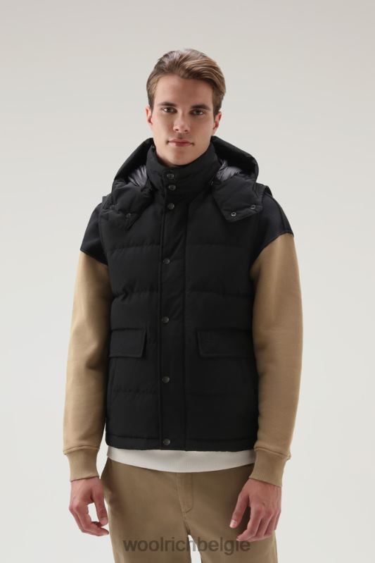 Aleoetenvest met afneembare capuchon Woolrich Heren 8TTN0773 zwart kleding