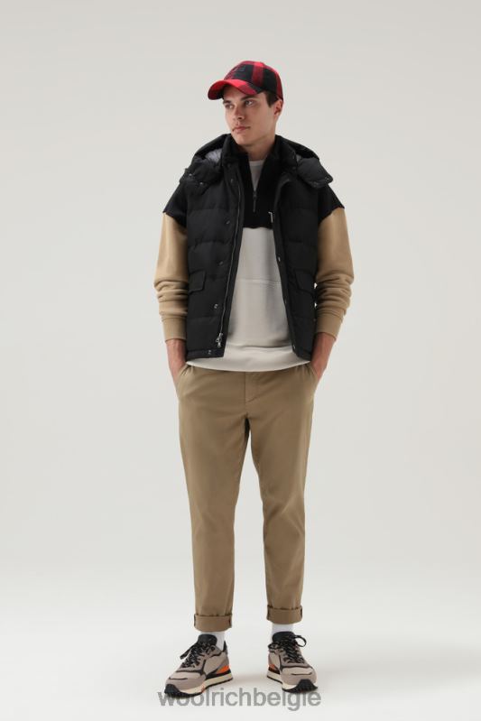 Aleoetenvest met afneembare capuchon Woolrich Heren 8TTN0773 zwart kleding