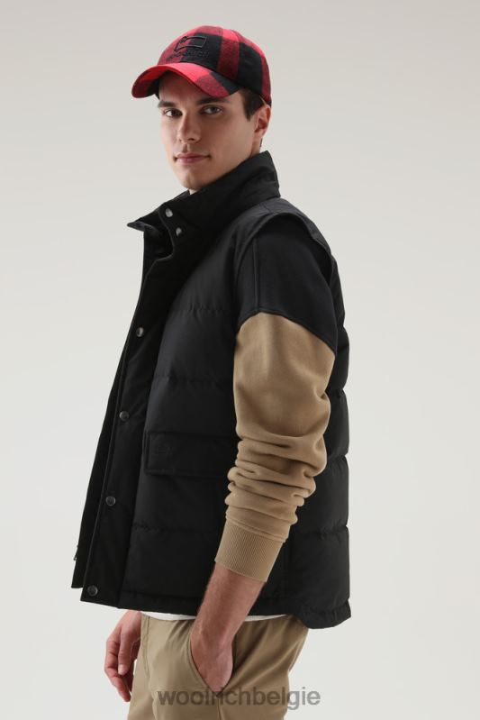 Aleoetenvest met afneembare capuchon Woolrich Heren 8TTN0773 zwart kleding