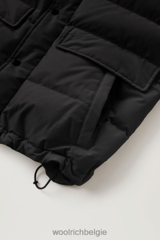 Aleoetenvest met afneembare capuchon Woolrich Heren 8TTN0773 zwart kleding