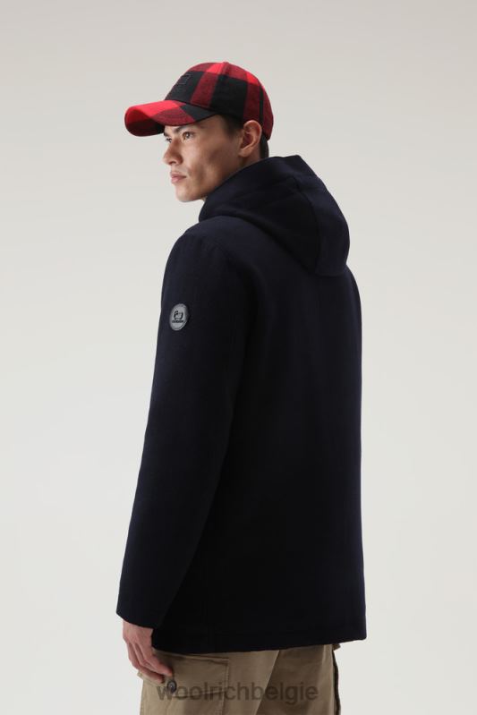Arctic parka van wolmix Woolrich Heren 8TTN0681 Melton blauw kleding