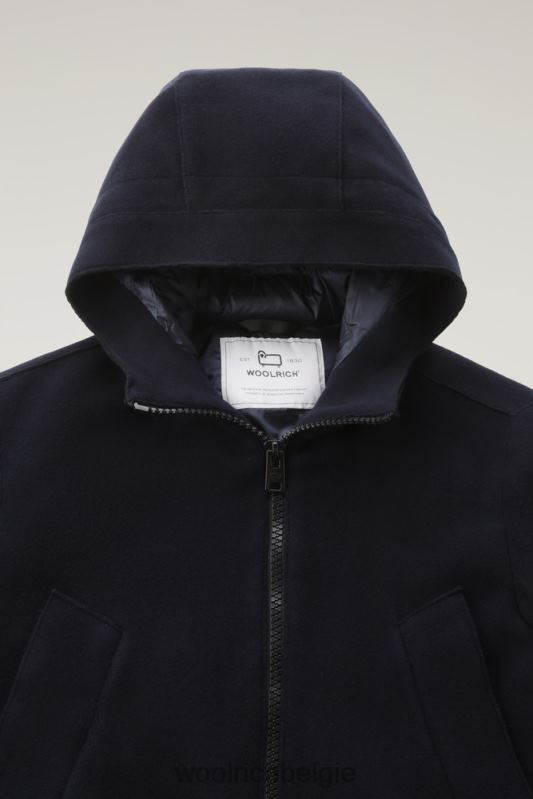 Arctic parka van wolmix Woolrich Heren 8TTN0681 Melton blauw kleding