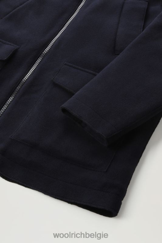 Arctic parka van wolmix Woolrich Heren 8TTN0681 Melton blauw kleding