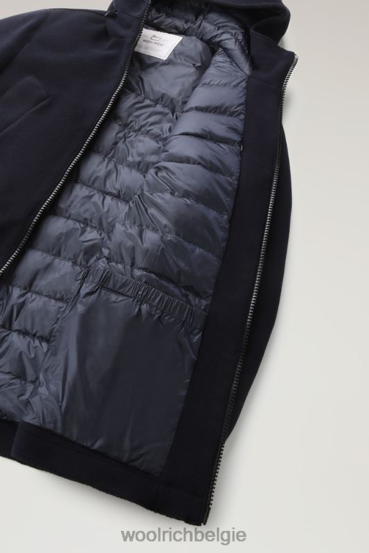 Arctic parka van wolmix Woolrich Heren 8TTN0681 Melton blauw kleding