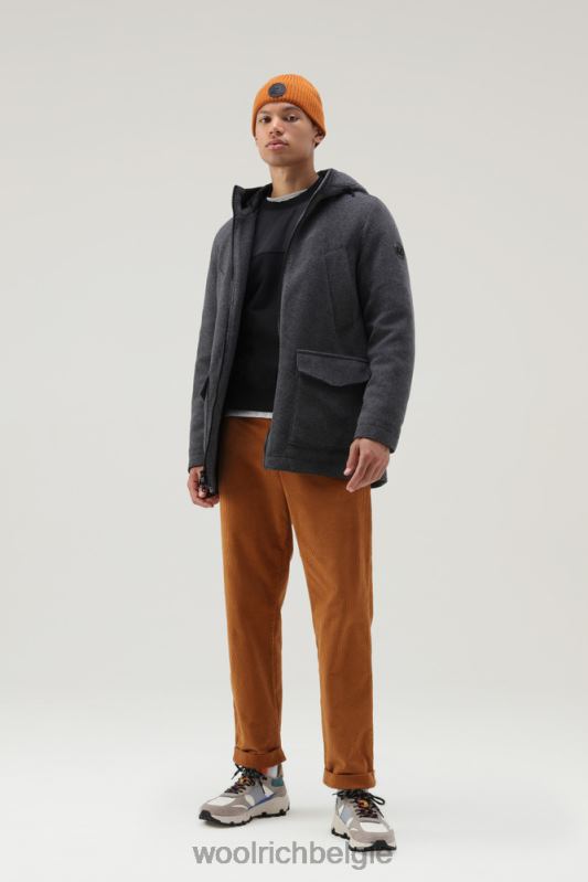 Arctic parka van wolmix Woolrich Heren 8TTN0751 houtskool melange kleding