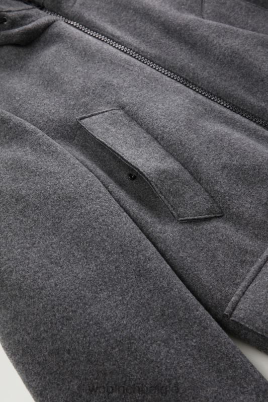 Arctic parka van wolmix Woolrich Heren 8TTN0751 houtskool melange kleding