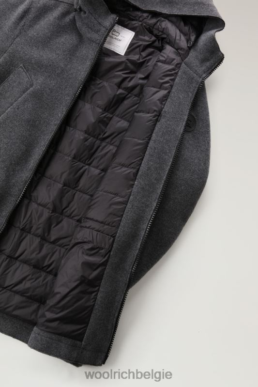 Arctic parka van wolmix Woolrich Heren 8TTN0751 houtskool melange kleding