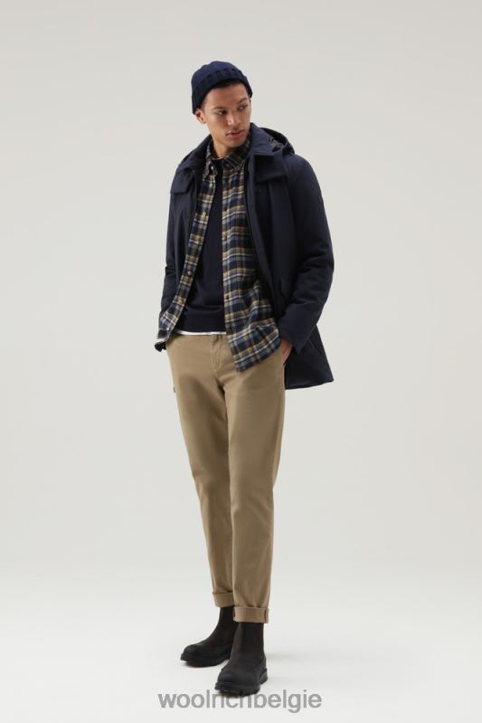 Barrow mac softshell jas Woolrich Heren 8TTN0826 Melton blauw kleding