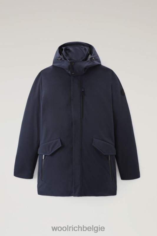Barrow mac softshell jas Woolrich Heren 8TTN0826 Melton blauw kleding