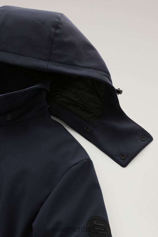 Barrow mac softshell jas Woolrich Heren 8TTN0826 Melton blauw kleding