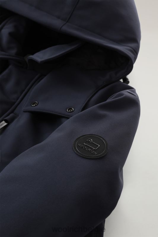 Barrow mac softshell jas Woolrich Heren 8TTN0826 Melton blauw kleding
