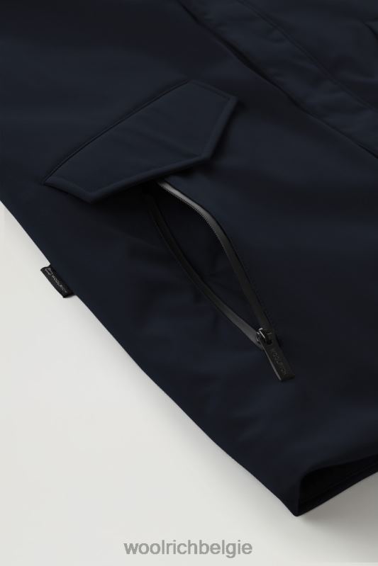 Barrow mac softshell jas Woolrich Heren 8TTN0826 Melton blauw kleding