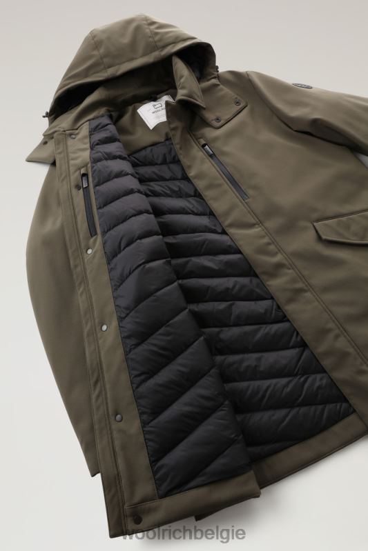 Barrow mac softshell jas Woolrich Heren 8TTN0827 donkergroen kleding