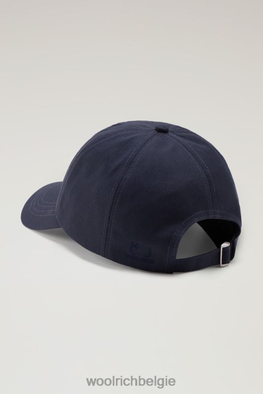 Baseballpet met geborduurde patch Woolrich Heren 8TTN0465 Melton blauw accessoires